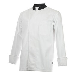 VESTE CUISINE MIXTE MANCHES LONGUES CABBAGE BLANC/NOIR