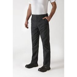 PANTALON MIXTE TIMEO RAYE NOIR / BLANC