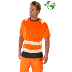 T-shirt de s&eacute;curit&eacute; recycl&eacute; HV